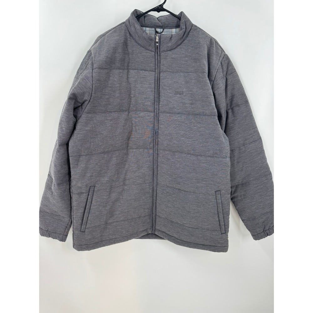 Travis Mathew City Climate Drop Jacket Heather Black Quilted Puffer‎ XL Men